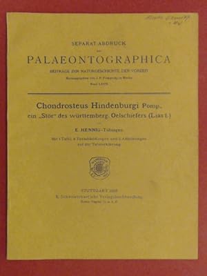 Chondrosteus Hindenburgi Pomp., ein "Stör" des württemberg. Oelschiefers (Lias E) [Chondrosteus H...