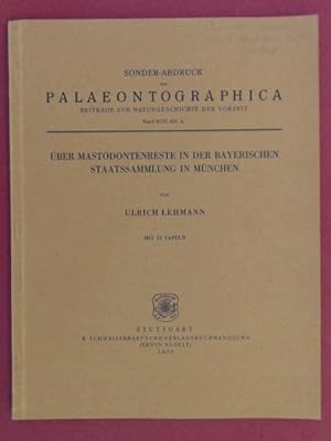 Über Mastodontenreste in der bayrischen Staatssammlung in München.