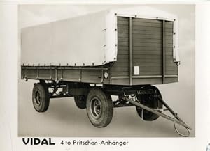 Foto Fahrzeug Firma Vidal Harburg, 4 t Pritschen- Anhänger