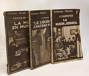 3 livres collection Police: La mort en musique + Le secret du Chateau-perdu + La maison du sommeil