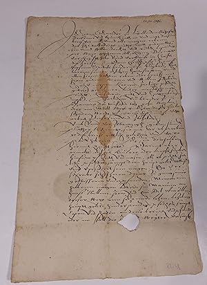 Schöner Kaufbrief von 1592: Henn Schneider aus Lützellinden (heute Stadtteil von Gießen) verkauft...