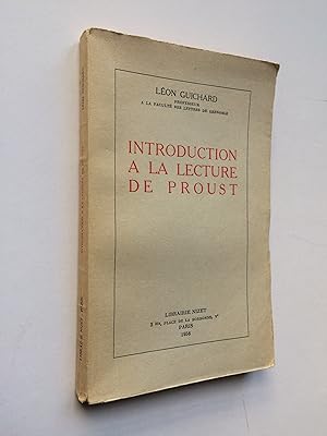 Seller image for Introduction  la Lecture de PROUST for sale by Pascal Coudert