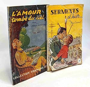 Imagen del vendedor de Serment d'hier + l'amour tombe du ciel -- 2 livres Collection Francine a la venta por crealivres