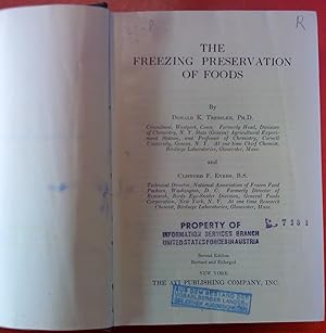 Bild des Verkufers fr The Freezing Preservation Of Food. Second Edition. Revised And Enlarged zum Verkauf von biblion2