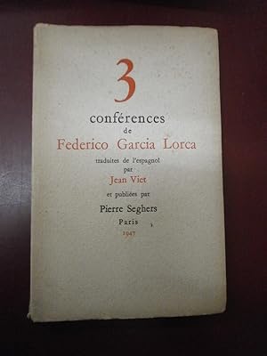 3 conférences. - Edition originale numérotée tirée à 850 exemplaires (N° 463 sur Alma Marais)