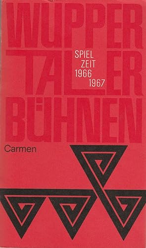 Seller image for Programmheft Georges Bizet CARMEN Spielzeit 1966 / 67 Heft 21 for sale by Programmhefte24 Schauspiel und Musiktheater der letzten 150 Jahre