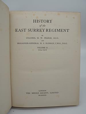 Immagine del venditore per History of East Surrey Regiment. Volume II: (1914-1917) venduto da ROBIN SUMMERS BOOKS LTD