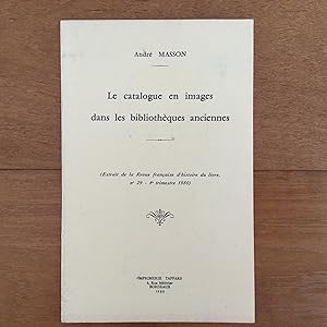 Imagen del vendedor de Le catalogue en images dans les bibliothques anciennes (extrait de la Revue franaise d'histoire du livre, n29) a la venta por Les bouquins d'Alain