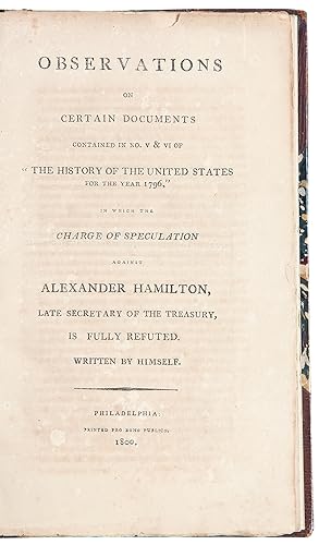 Observations on Certain Documents Contained in No. V & VI of "The History Of The United States Fo...