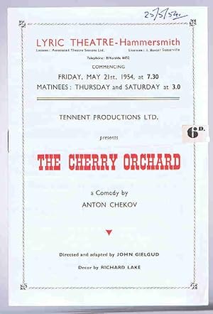 The Cherry Orchard by Anton Chekov: Lyric Theatre Hammersmith Programme