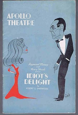 Seller image for Idiot's Delight by Robert E. Sherwood: Apollo Theatre Programme for sale by Lazy Letters Books
