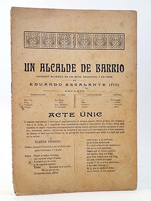 EL CUENTO DEL DUMENCHE 126. UN ALCALDE DE BARRIO (Eduardo Escalante - Fill) Carceller, 1916