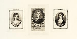 Antique Print-MOLIERE-ARMANDE BEJART-DAUGHTER-MADELEINE-PORTRAIT-Houssaye-1880