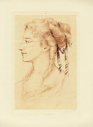 Antique Print-MOLIERE-DAUGHTER MADELEINE-PORTRAIT-Houssaye-Hanriot-1880