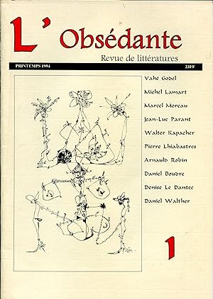 Imagen del vendedor de L'Obsdante, revue de littratures, printemps 1994, 1 a la venta por Sylvain Par