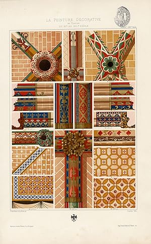 Antique Print-DECORATION-ORNAMENT-FRANCE-PLATE 35-Gelis Didot-Leuba-1875