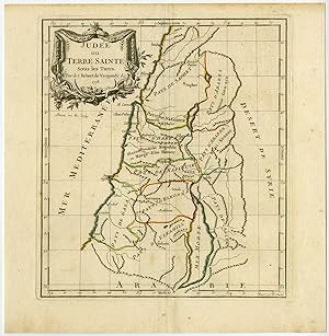 Antique map-JUDEA-HOLY LAND-GAZA-SAIDA-Vaugondy-Dussy-1778
