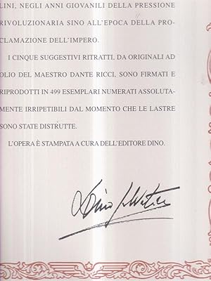 Immagine del venditore per Cofanetto con 5 litografie ritratti di Benito Mussolini venduto da Librodifaccia