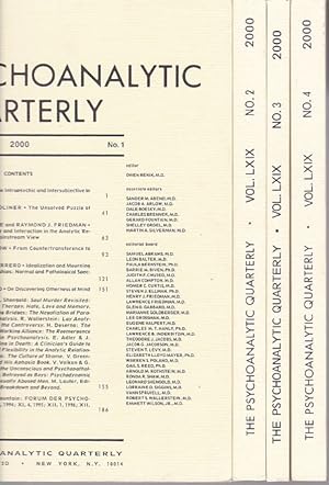 Seller image for The Psychoanalytic Quarterly, Volume LXIX 2000, No. 1 - 4. for sale by Fundus-Online GbR Borkert Schwarz Zerfa