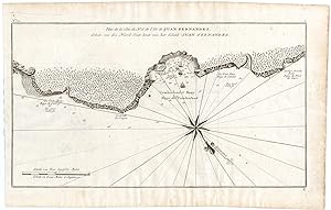 Antique Map-JUAN FERNANDEZ ISLAND-COAST-CHILE-Anson-1765