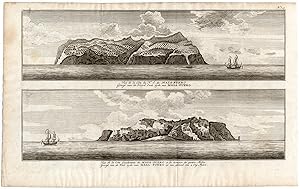 Antique Print-COASTAL VIEWS-MASA FUERO ISLAND-JUAN FERNANDEZ-Anson-1765