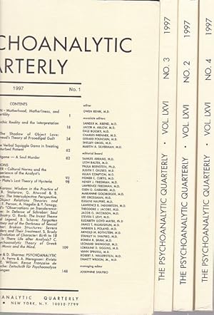 Seller image for The Psychoanalytic Quarterly, Volume LXVI 1997, No. 1 - 4. for sale by Fundus-Online GbR Borkert Schwarz Zerfa