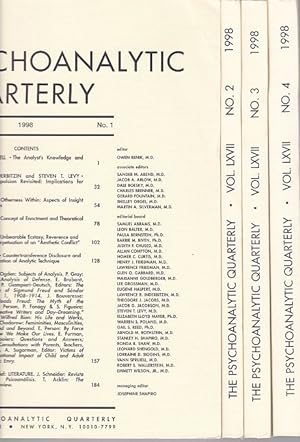 Seller image for The Psychoanalytic Quarterly, Volume LXVII 1998, No. 1 - 4. for sale by Fundus-Online GbR Borkert Schwarz Zerfa