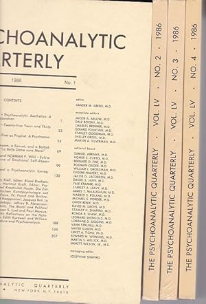 Bild des Verk�ufers f�r The Psychoanalytic Quarterly, Volume LV 1986, No. 1 - 4. zum Verkauf von Fundus-Online GbR Borkert Schwarz Zerfa�