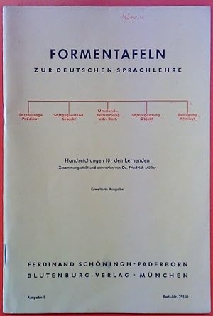 Seller image for FORMENTAFELN zur deutschen Sprachlehre. Handreichungen fr den Lernenden. Erweiterte Ausgabe. for sale by biblion2