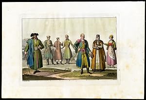 Antique Print-COSTUME-DRESS-POLAND-Biasioli-Ferrario-1827