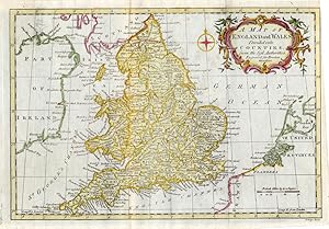Antique Map-GREAT BRITAIN-ENGLAND-WALES-MAN-Brookes-1786