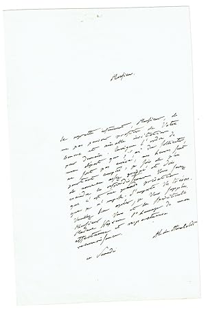 Imagen del vendedor de Eigenh. Brief mit Unterschrift. a la venta por Kotte Autographs GmbH