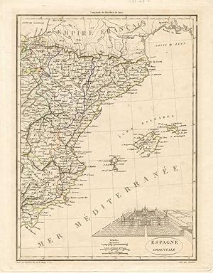2 Antique Maps-SPAIN-Malte Brun-1800