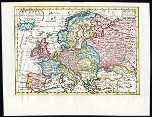 Rare Antique Map-EUROPE-Fokke Simonsz-Bohn-Klockhoff-1794