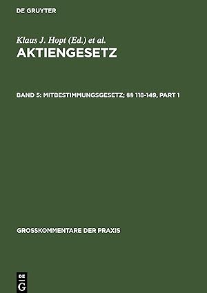 Seller image for Mitbestimmungsgesetz  118-149 for sale by moluna