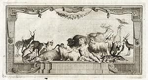 Antique Print-TITLE PAGE-PUTTI-GOAT-WARTHOG-BISON-KOALA-SLOTH-JERBOA-Buffon-1750