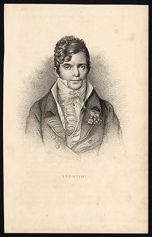 Antique Print-GASPARE SPONTINI-COMPOSER-PORTRAIT-Deblois-1870