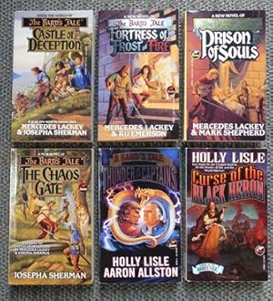 Seller image for THE BARD'S TALE. VOLUMES 1-5 & 8. 1. CASTLE OF DECEPTION. 2. FORTRESS OF FROST AND FIRE. 3. PRISON OF SOULS. 4. THE CHAOS GATE. 5. THUNDER OF THE CAPTAINS. 8. CURSE OF THE BLACK HERON. 6 BOOKS IN TOTAL. for sale by Capricorn Books