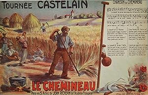 "LE CHEMINEAU de Jean RICHEPIN" Affiche originale entoilée Louis GALICE 1908