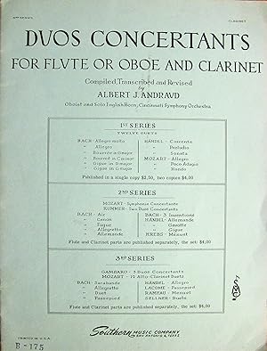 Duos Concertants for Flute Or Oboe and Clarinet