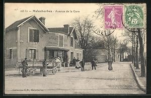 Carte postale Malesherbes, Avenue de la Gare