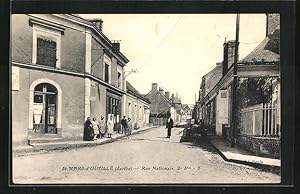 Carte postale St-Mars-d`Outille, Rue Nationale, vue de la rue im Ort