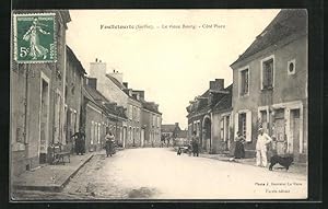 Carte postale Foulletourte, Le vieux Bourg - Coté Place