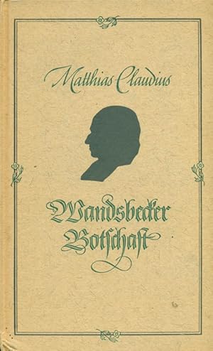 Imagen del vendedor de Wandsbecker Botschaft. Gedichte, Lieder, Gedanken. Herausgegeben von Karl Vtterle. a la venta por Online-Buchversand  Die Eule