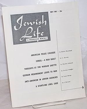 Bild des Verkufers fr Jewish Life [1951, May, Vol. 5, No. 8(56)] zum Verkauf von Bolerium Books Inc.