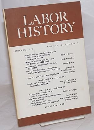 Labor history. vol 11, no. 3, Fall, 1970