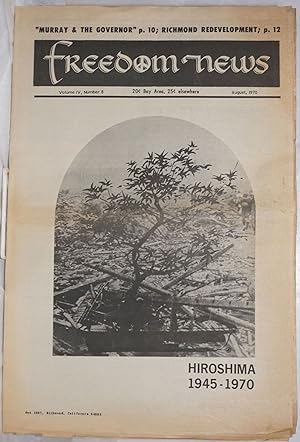 Imagen del vendedor de Freedom News: advocating peace and human dignity - in our time; vol. 4, #8, August 1970; Hiroshima 1945-1970 a la venta por Bolerium Books Inc.