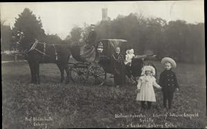 Ansichtskarte / Postkarte Dietmar Hubertus, Erbprinz Johann Leopold, Sybille von Sachsen Coburg G...