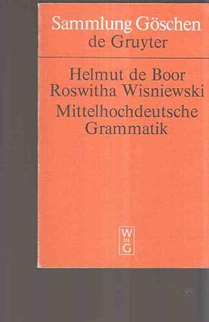 Bild des Verkufers fr Mttelhochdeutsche Grammatik. Sammlung Gschen ; Bd. 4108. zum Verkauf von Fundus-Online GbR Borkert Schwarz Zerfa