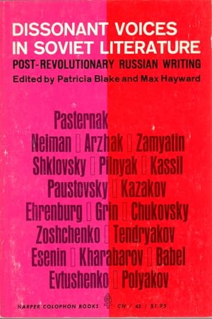 Dissonant Voices In Soviet Literature: Post-Revolutionary Russian Writing